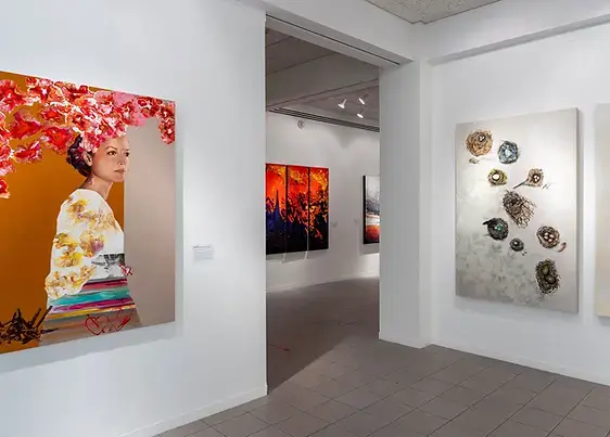 art illuminated by ketra lighting in Oceanside Museum in California