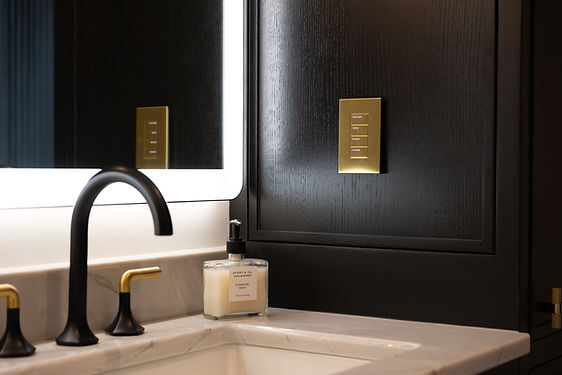 Brushed bronze Lutron palladiom Keypad